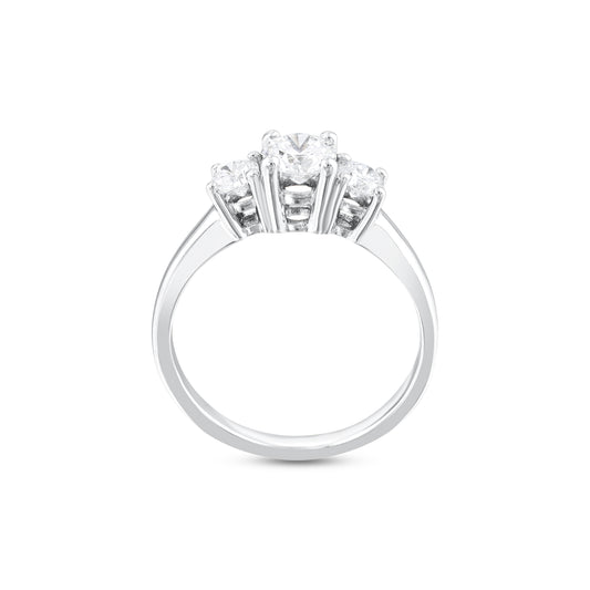 3-Round Cut Engagement Ring