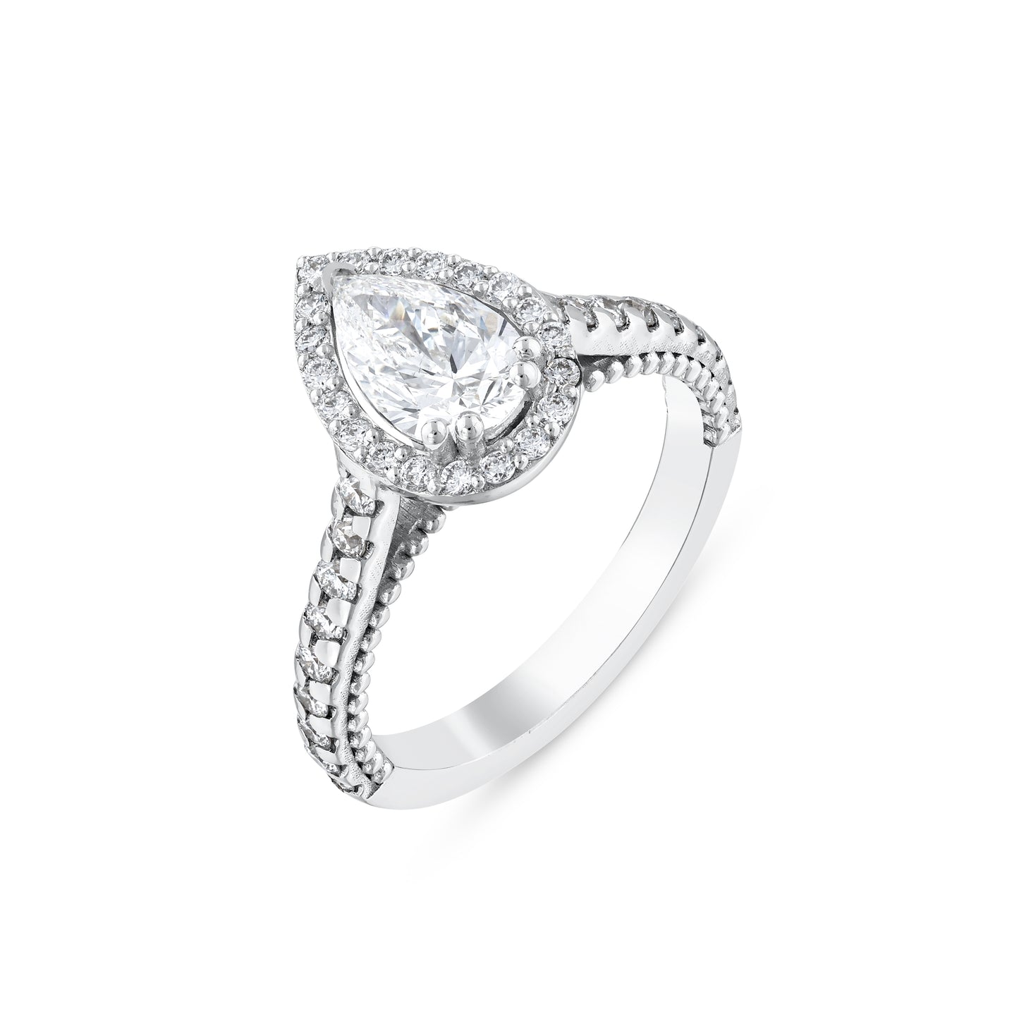 Luxury Pear Cut Engagement Ring