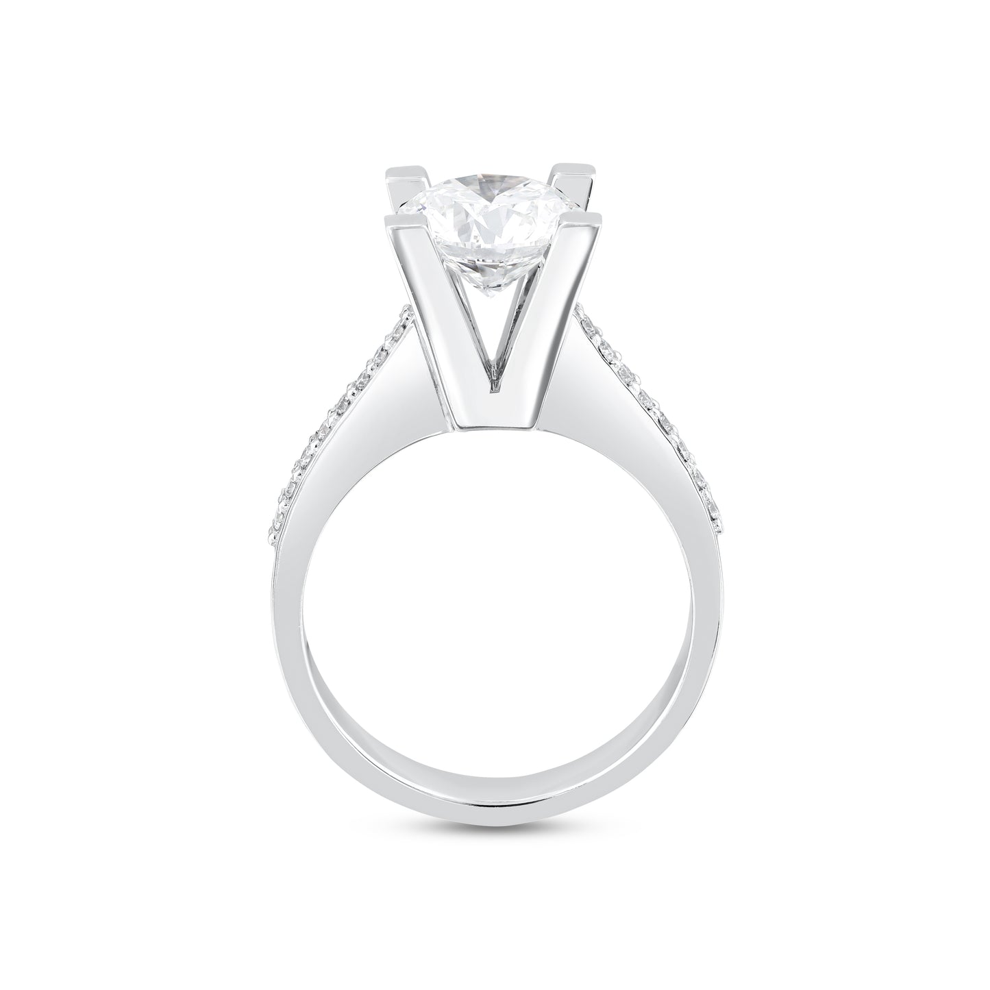 Regular Round Cut Engagement Ring