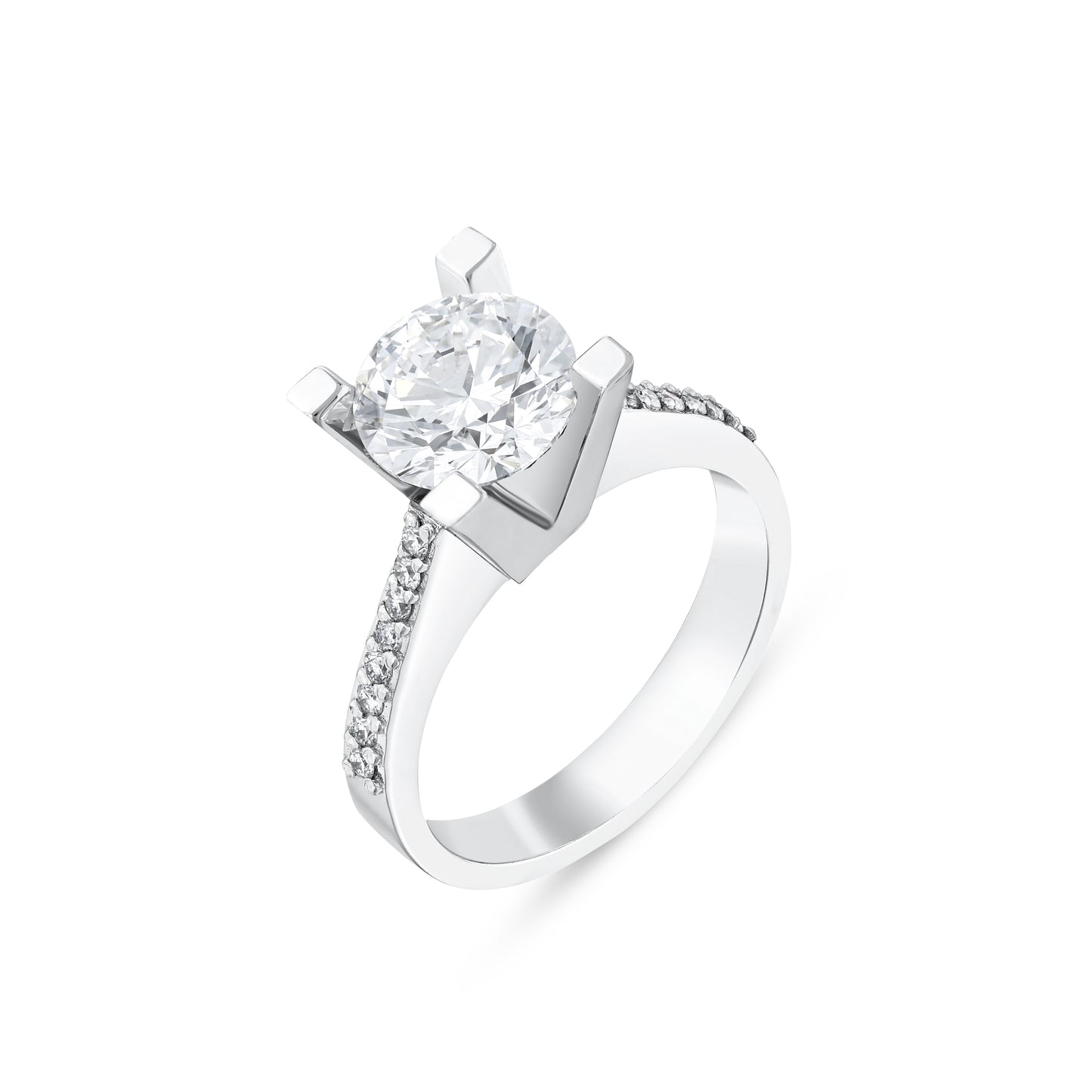 Regular Round Cut Engagement Ring