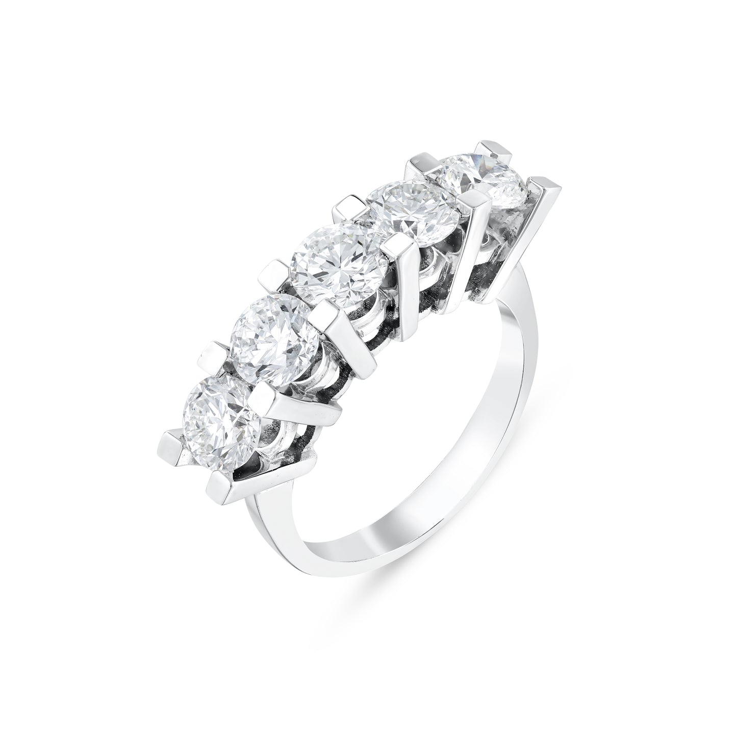 5-Round Cut Engagement Ring