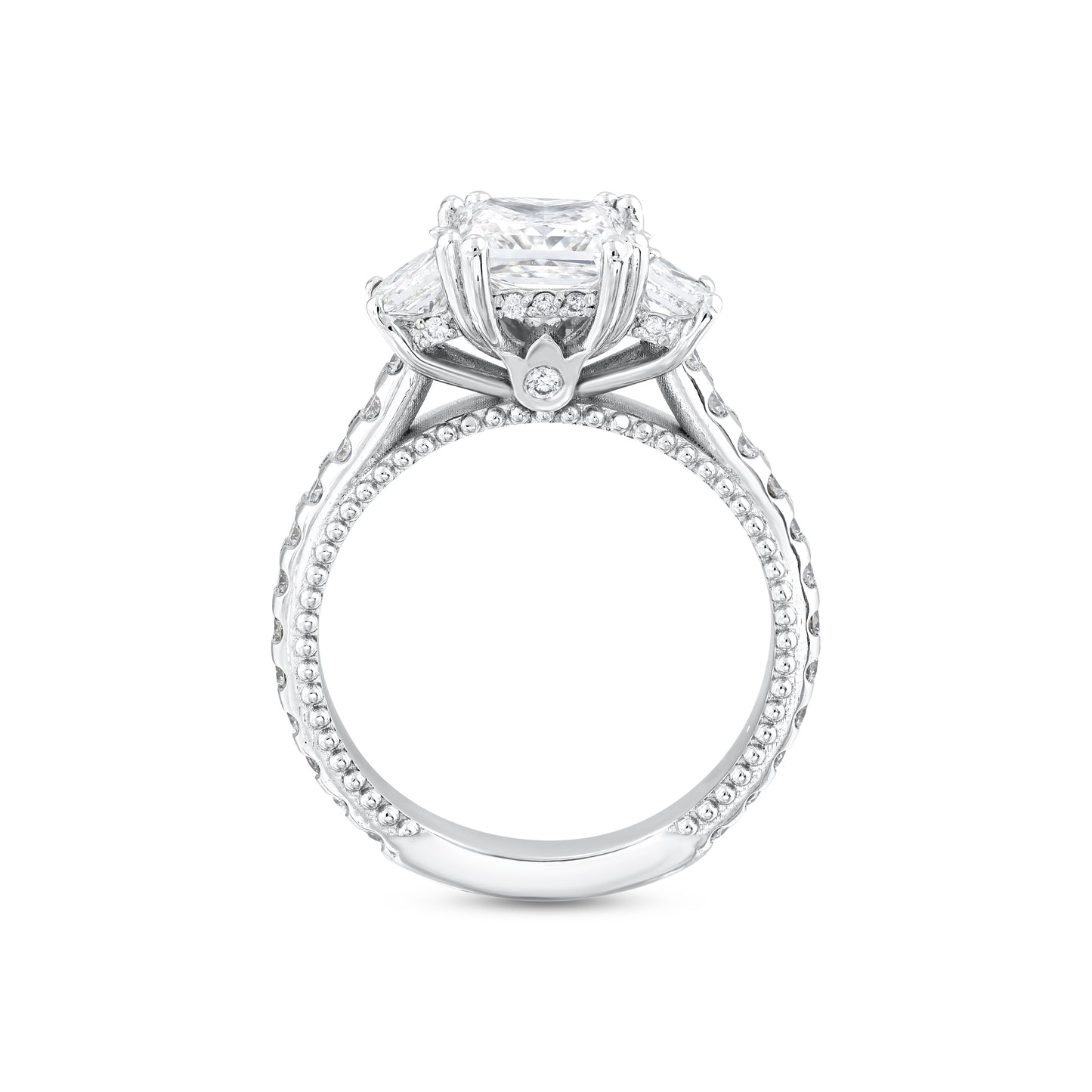 3 Princess Cut Engagement Ring