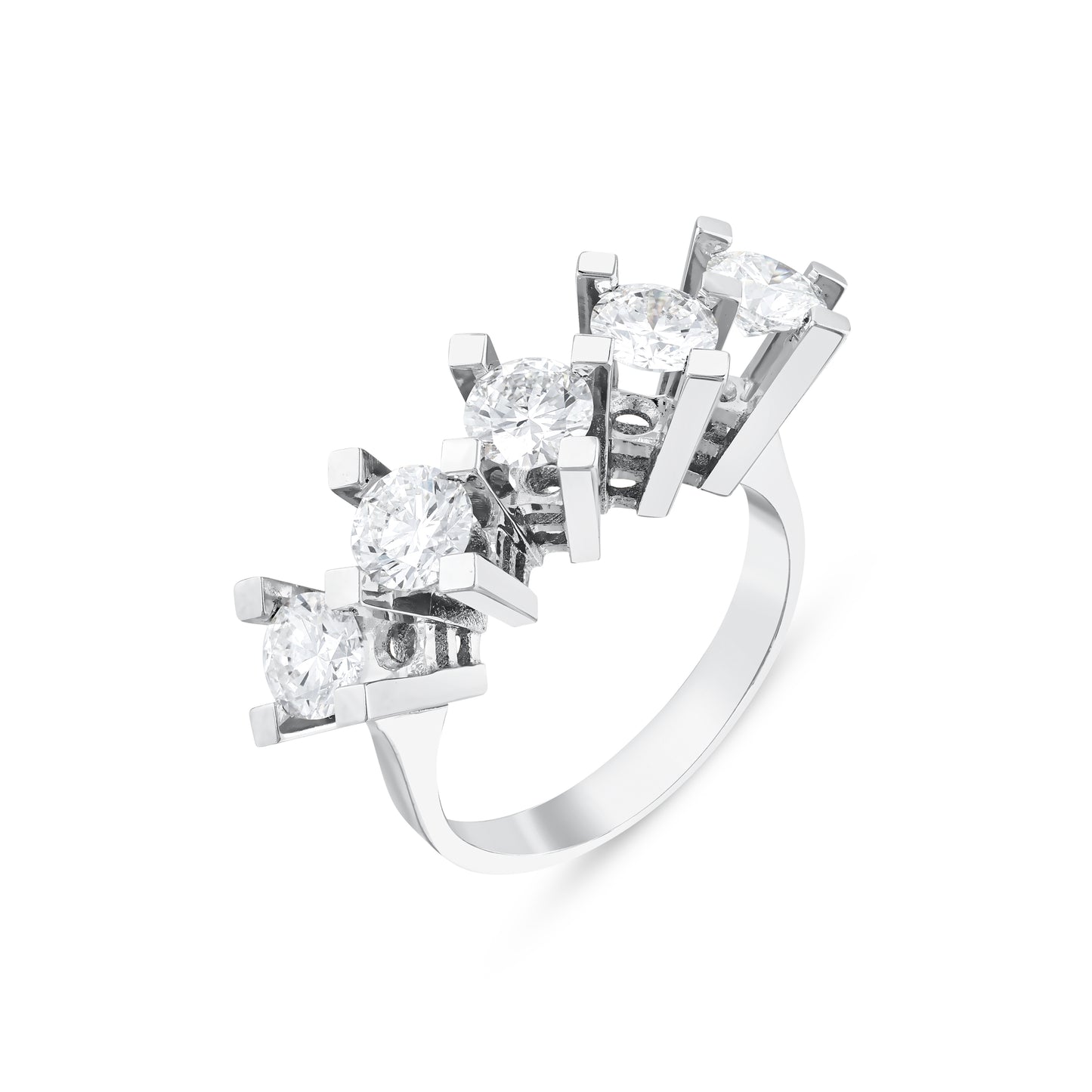 5-Round Cut Engagement Ring