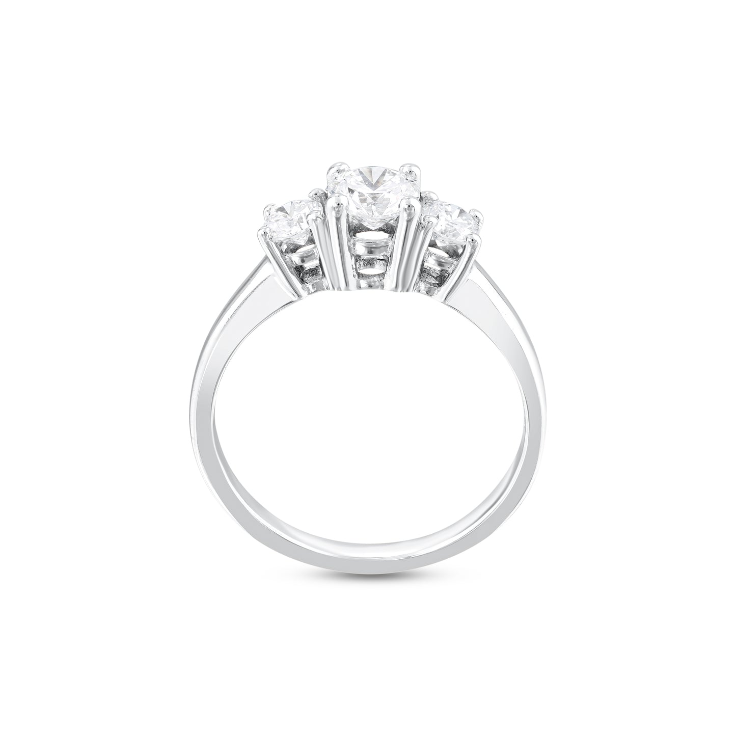 3-Round Cut Engagement Ring