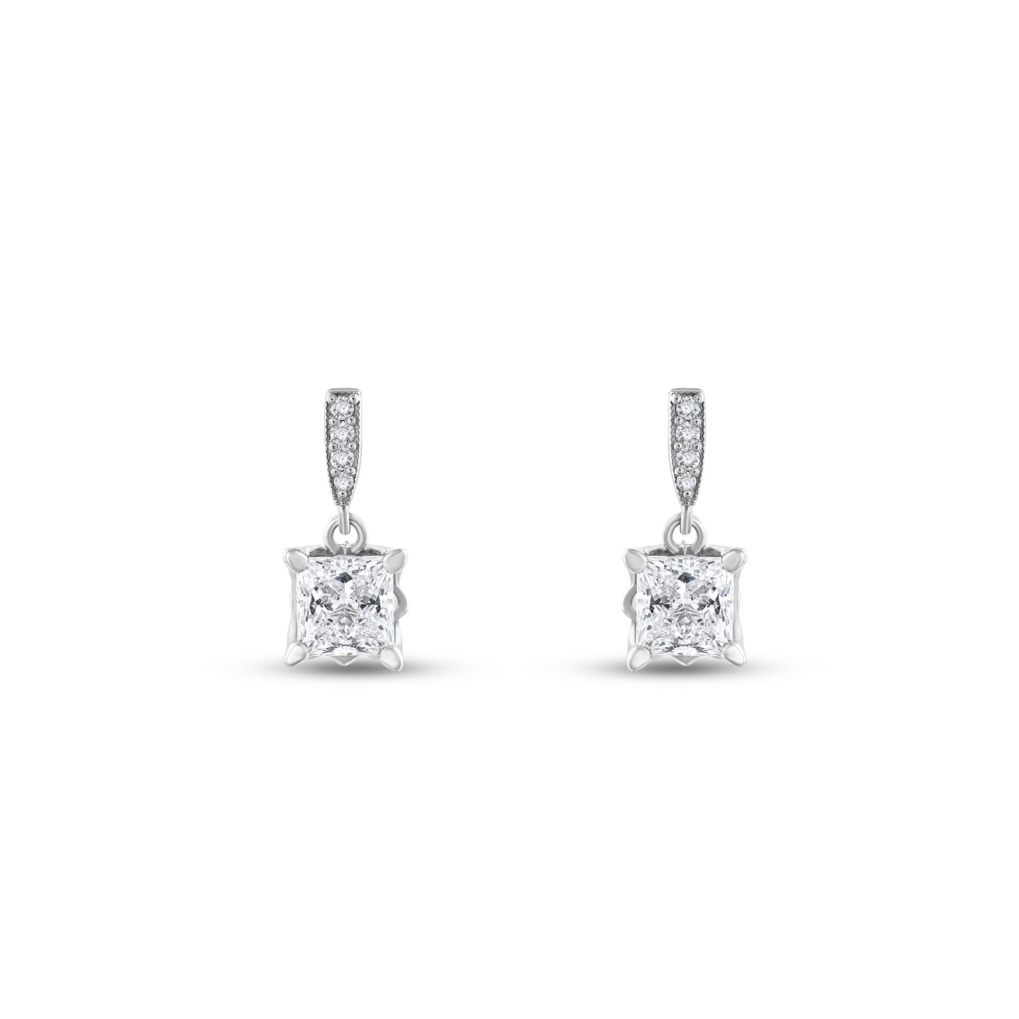 Princess Cut Earrings