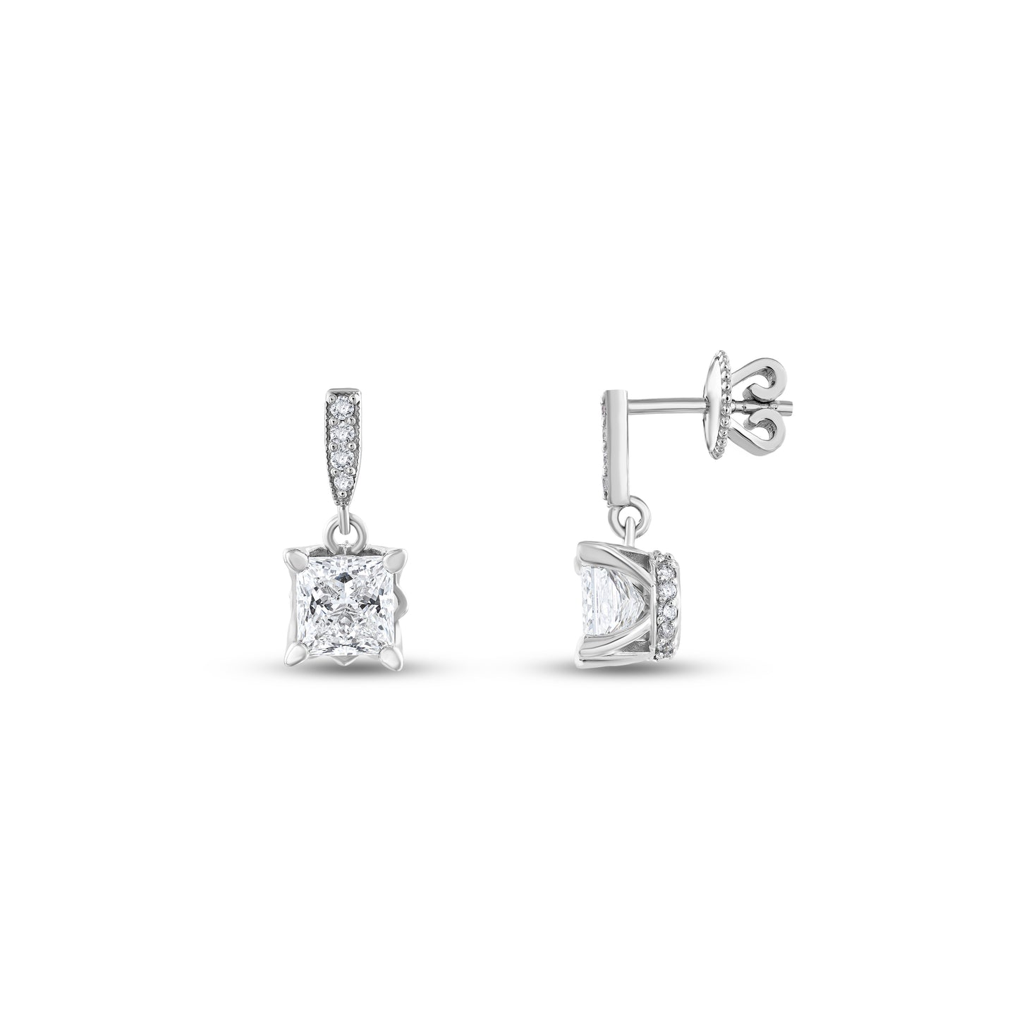 Princess Cut Earrings