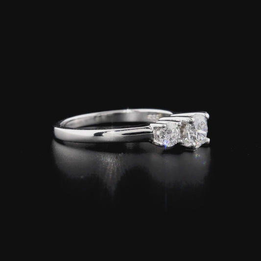 3-Round Cut Engagement Ring